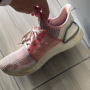 adidas Originals Pink and Cream Athletic Shoes with Cushioned Sole